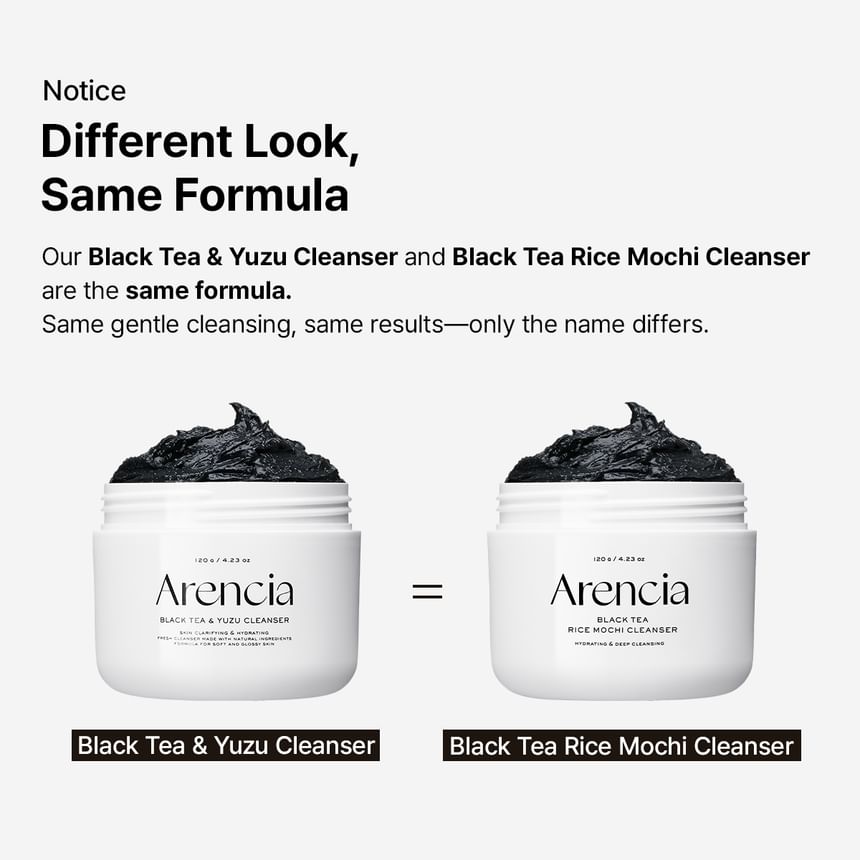 Arencia Black Tea & Yuzu Rice Mochi Cleanser - Snipetell