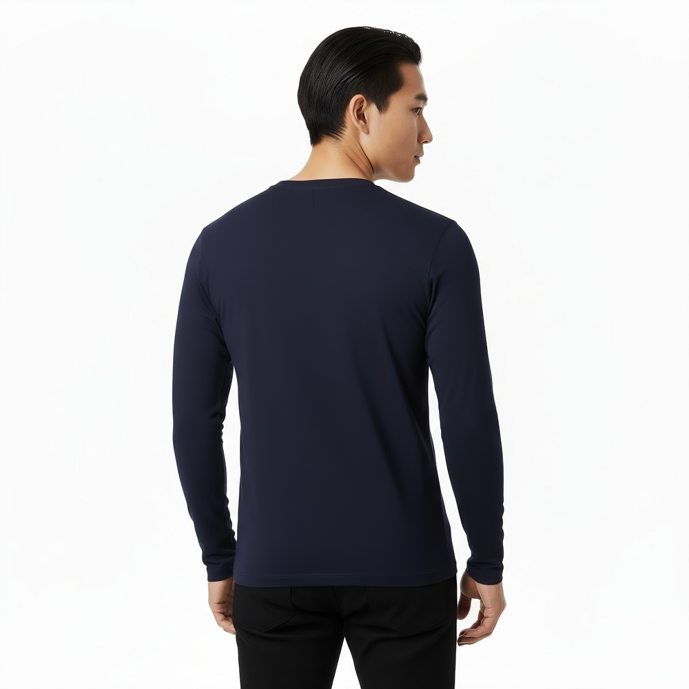Mason Navy Long Sleeve Crew