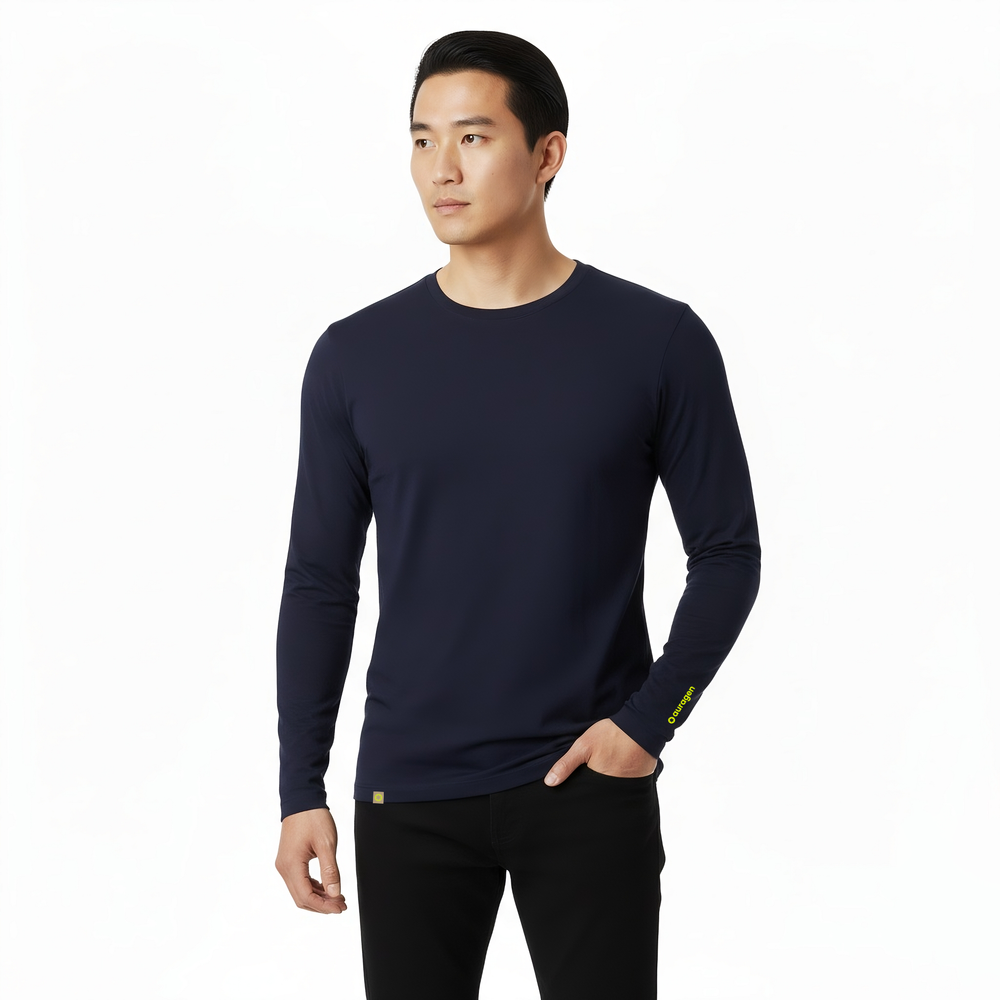 Mason Navy Long Sleeve Crew