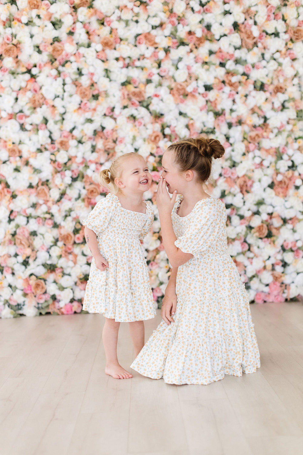 Marvelous Marigolds Smocked Ruffle Dress