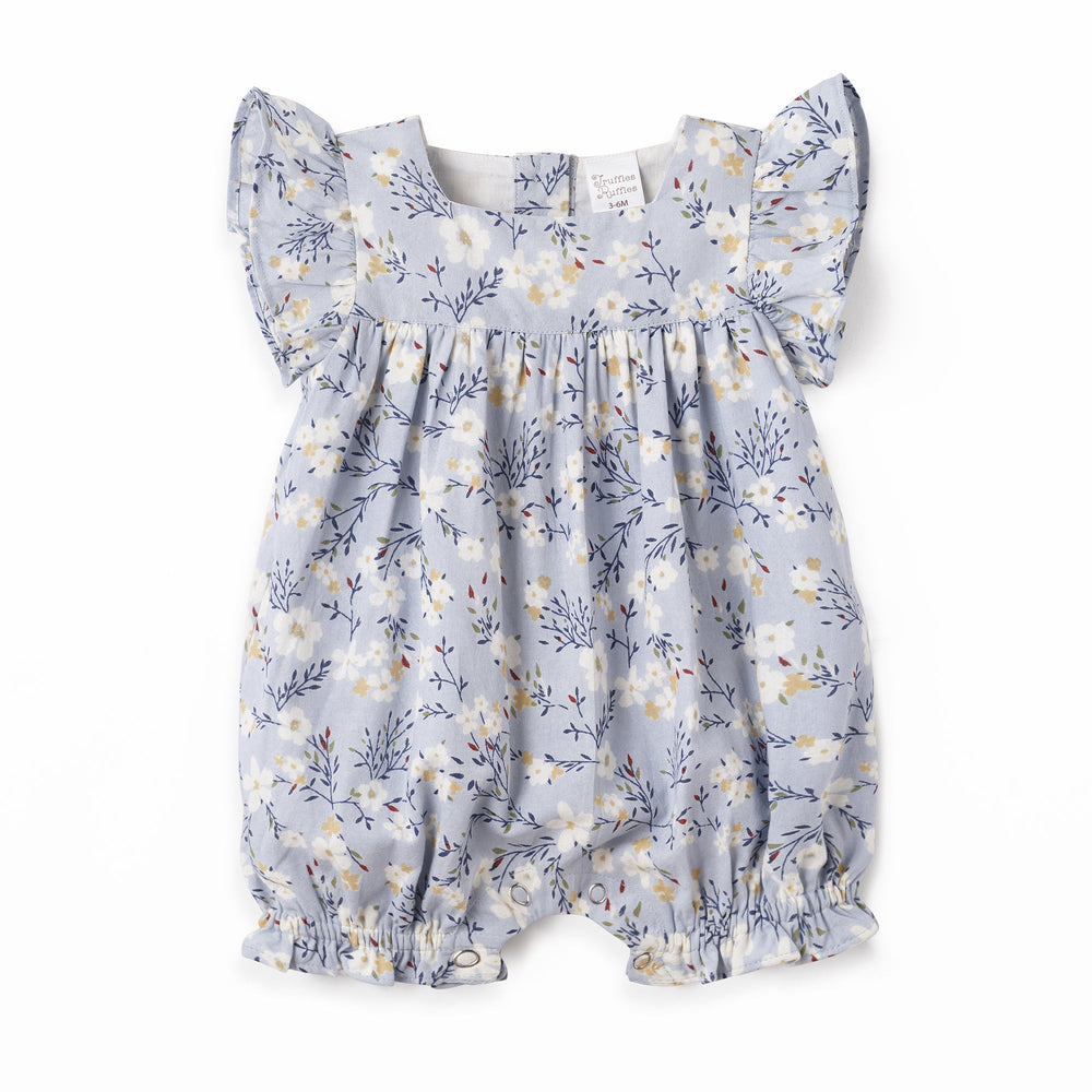Floral Baby Romper – Soft Cotton One-Piece with Ruffles Tesa Babe