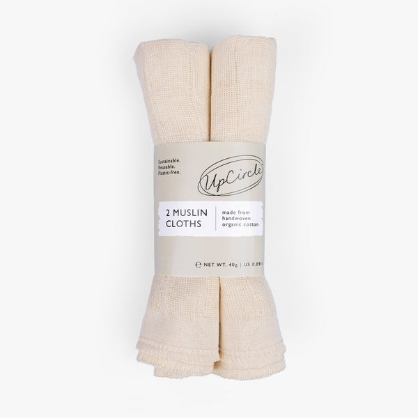 Carrés de toilette en mousseline bio