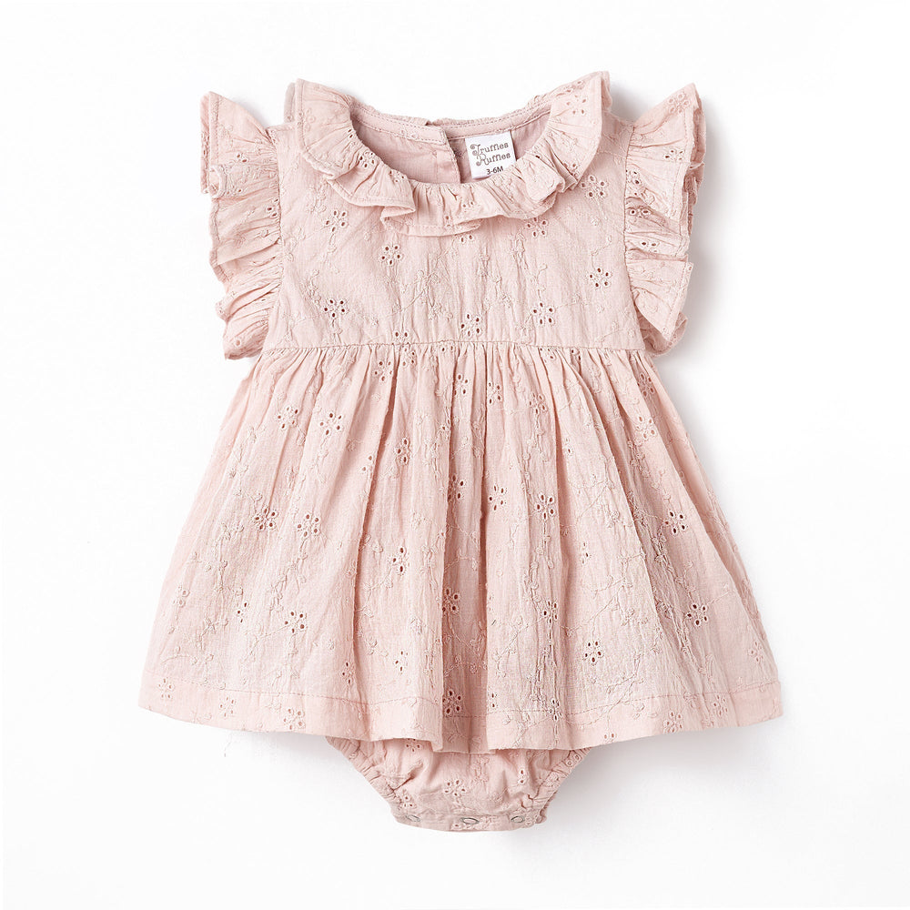Eyelet Skirted Baby Bodysuit – Cotton for Special Occasions Tesa Babe