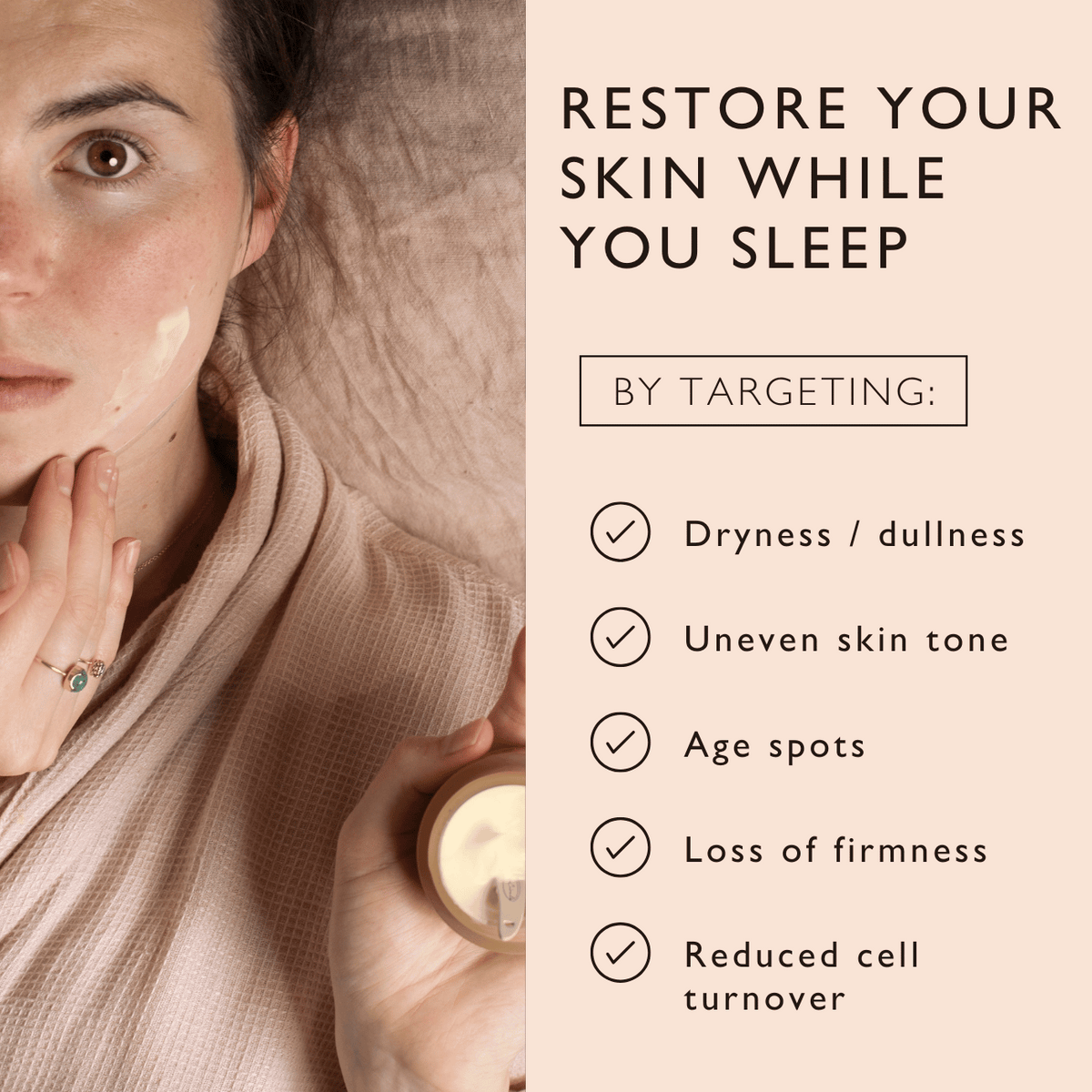 Night Cream with Hyaluronic Acid + Niacinamide - Travel Size - Snipetell