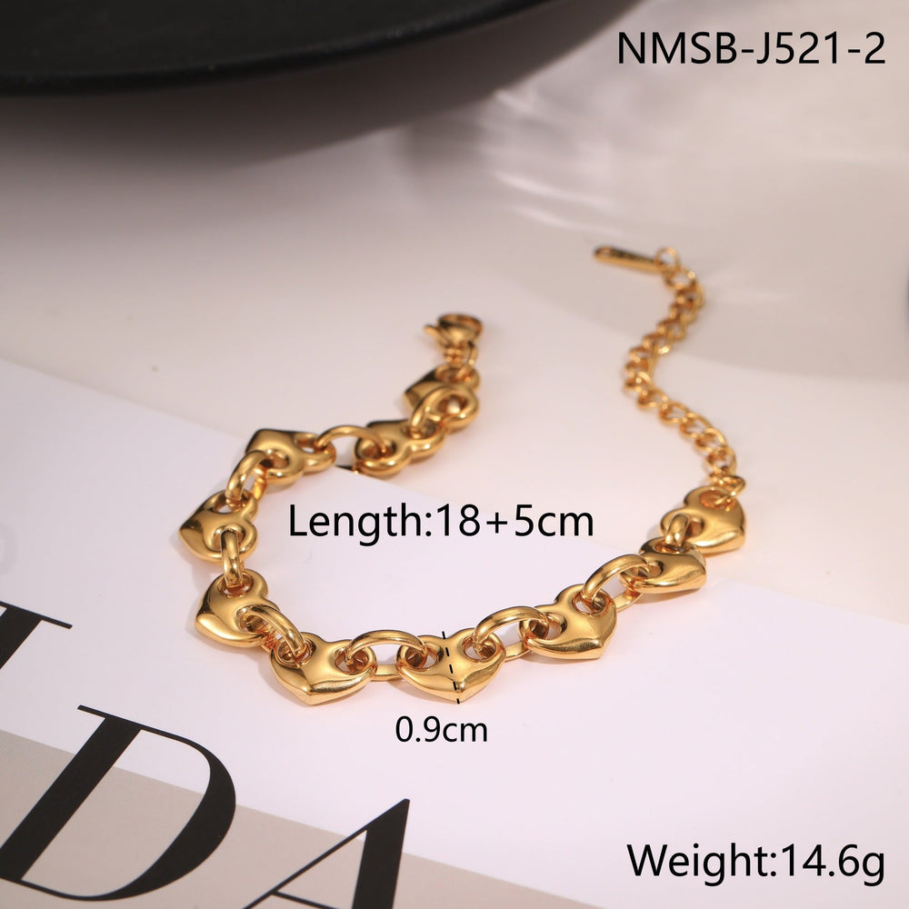 Autumn Love Pig Nose Button Bracelet Women Affordable Luxury Stainless Steel Bracelet Titanium Steel Hand Jewelry