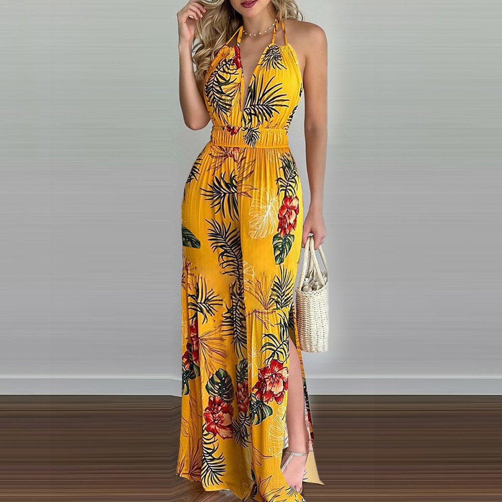 Women Clothing Digital Printing Colorful Jumpsuit Women