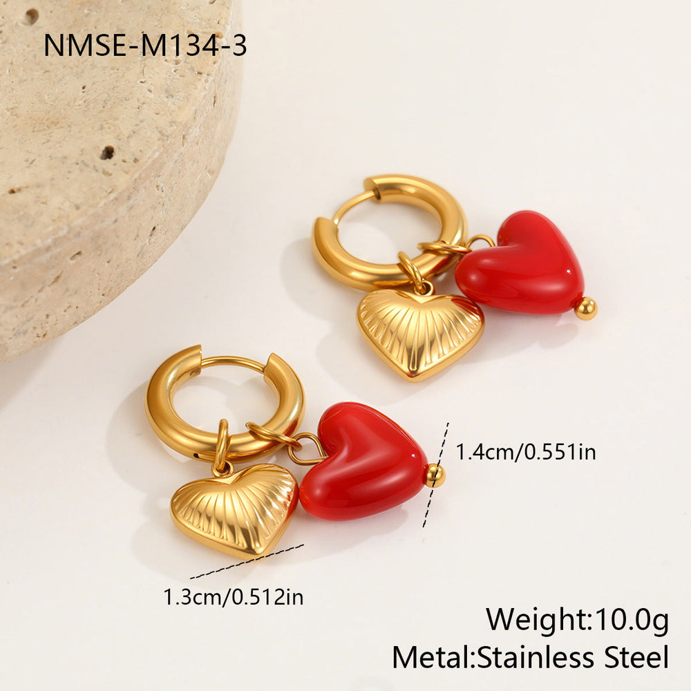 Valentine Day Jewelry Set Red Rose Bracelet Necklace High Grade Valentine Day Gift for Girlfriend