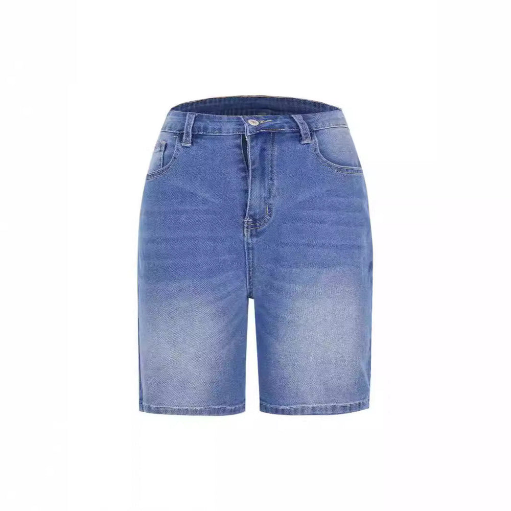 Women Slim Denim Middle Shorts