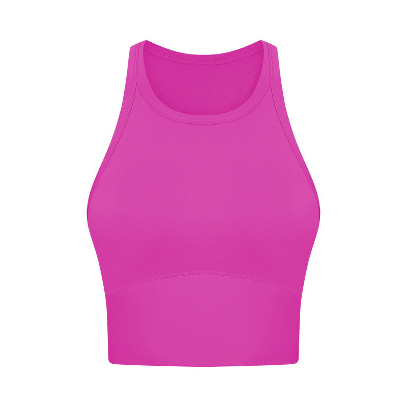 Nude Feel With Chest Pad Yoga Vest Women Shockproof Push Up Accessory Breast Push Up Sports Underwear Bra