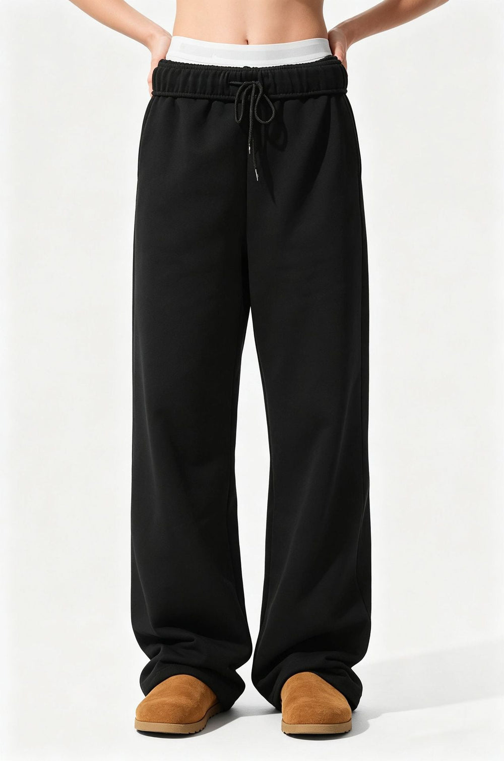Women Autumn Sweatpants Sports Pants Loose Casual Sweatpants Women Windproof Warm Straight-Leg Trousers