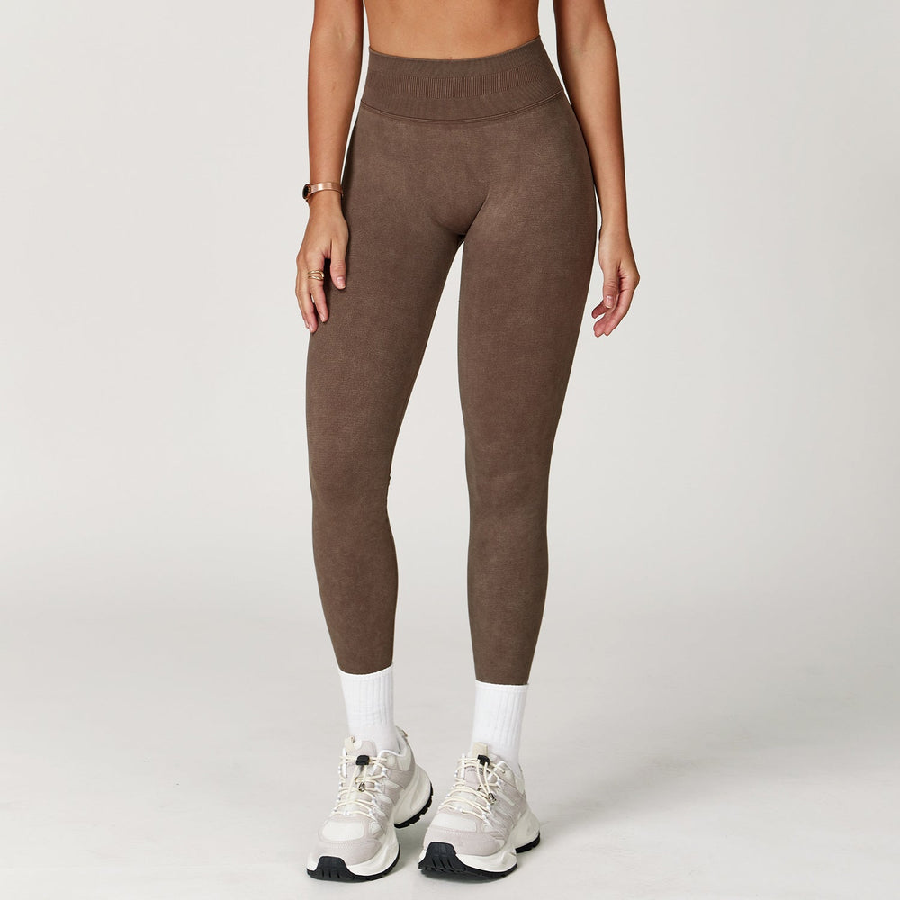 Sollinarry Seamless Stone Washed Yoga Pants High Waist Hip Lift Tight Trousers Running Sports Fitness Yoga Trousers for Women
