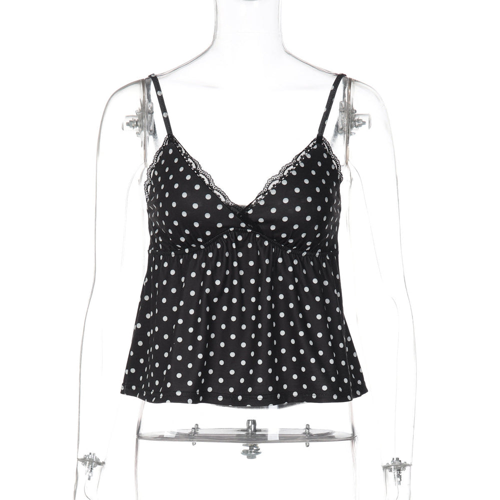 Thin Lace Lace Sling Spring Sexy Printed Vest