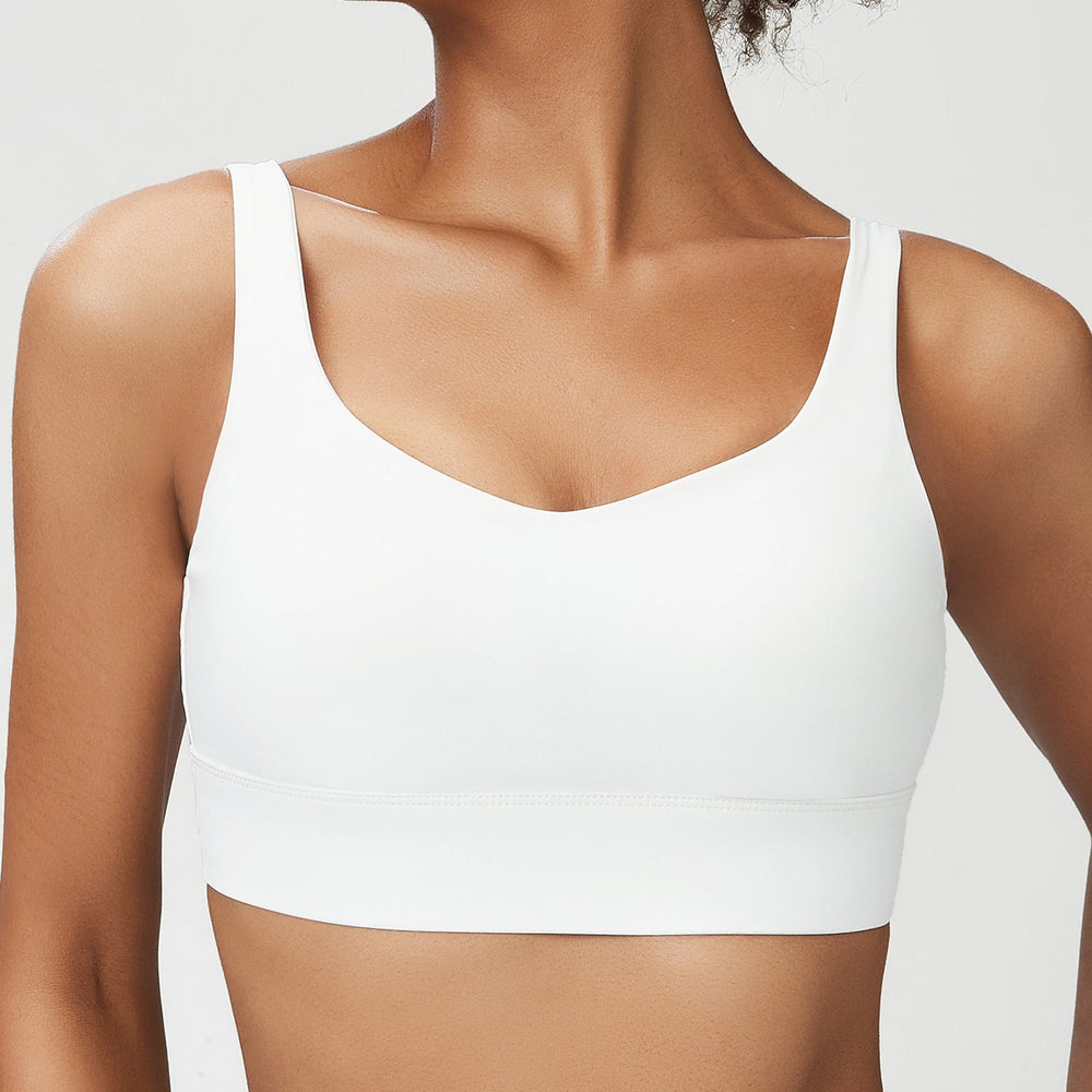Sports Bra Women Buckle Yoga Bra Fixed Cup Sports Bra Fitness Vest