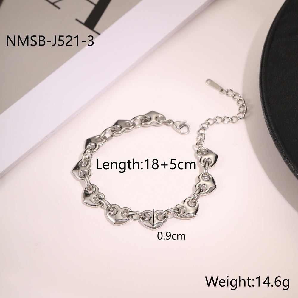 Autumn Love Pig Nose Button Bracelet Women Affordable Luxury Stainless Steel Bracelet Titanium Steel Hand Jewelry