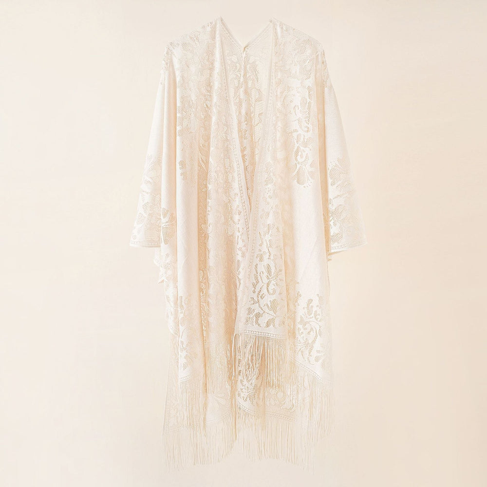 Lace Large Shawl Leaky Lace Cardigan Sun Protection Clothing Beach Cover Up Sun Protection Shawl