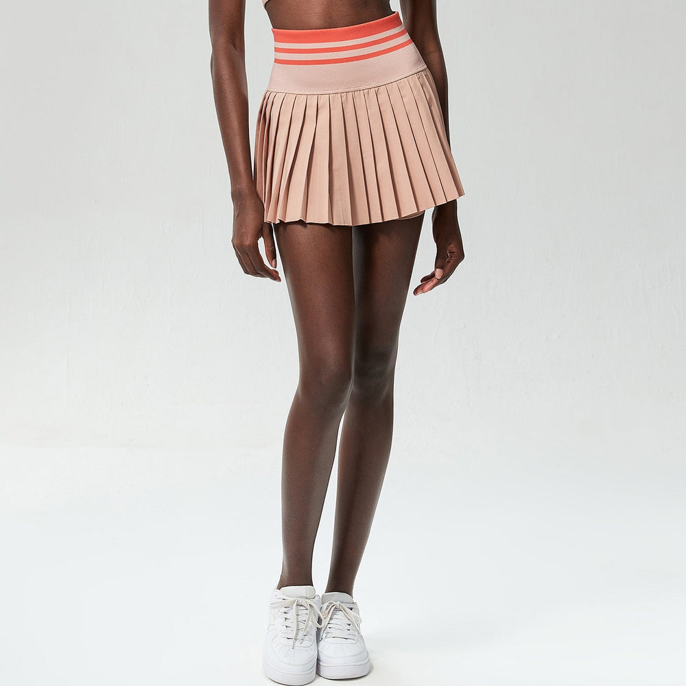 High Waist Thread Sports Fitness Short Skirt Women Anti Exposure Outdoor Quick Drying Running Badminton Tennis Skirt