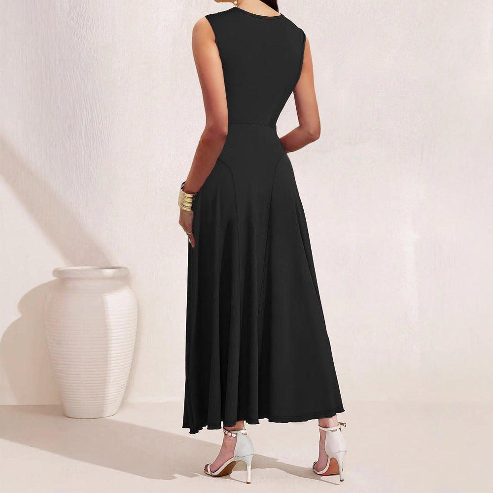 Spring Summer Sexy Girls Cross Chest Cover Women Dress
