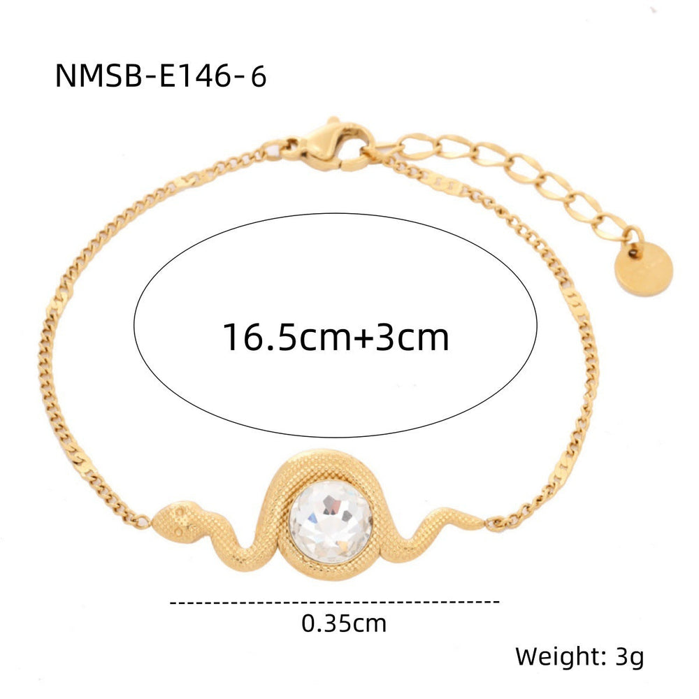 Heart Shape Diamond Titanium Steel Bracelets Women Non Fading Wild Stainless Steel Ornament