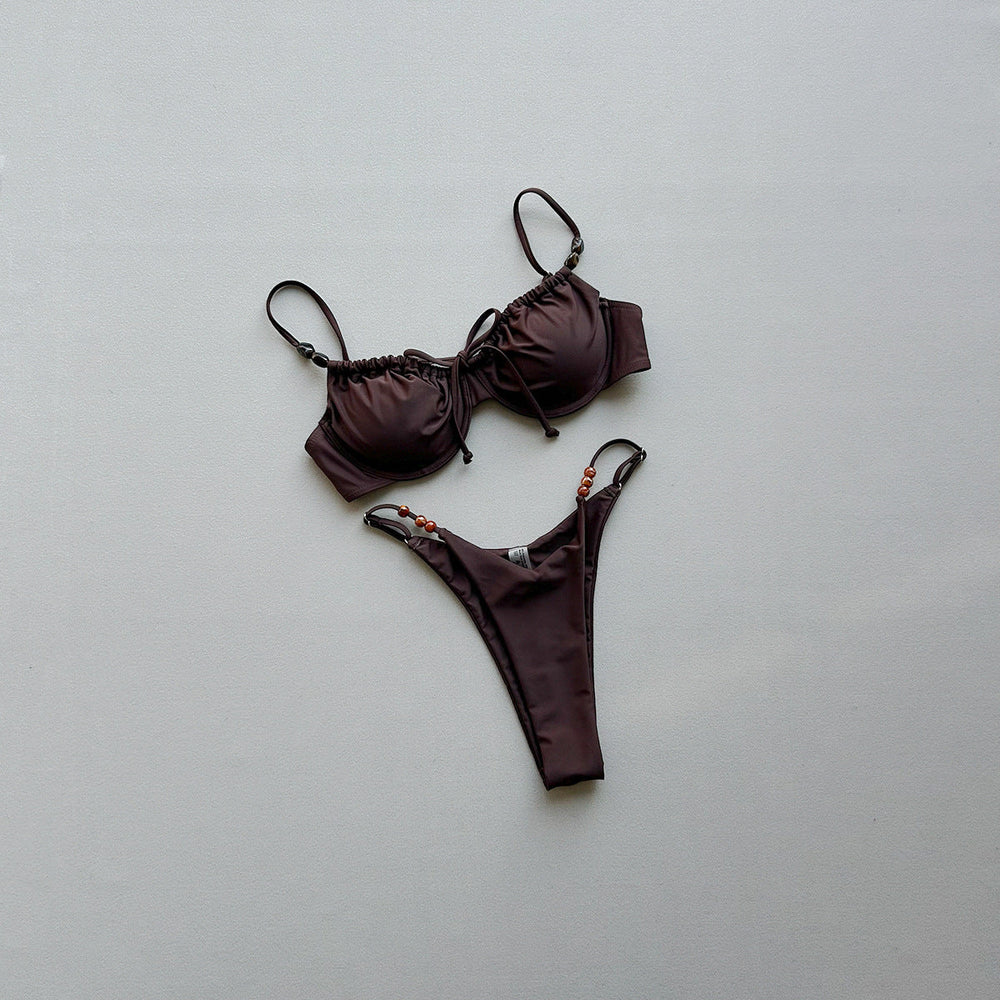 Bikini Sexy Solid Color Bikini Split Women Swimsuit Women
