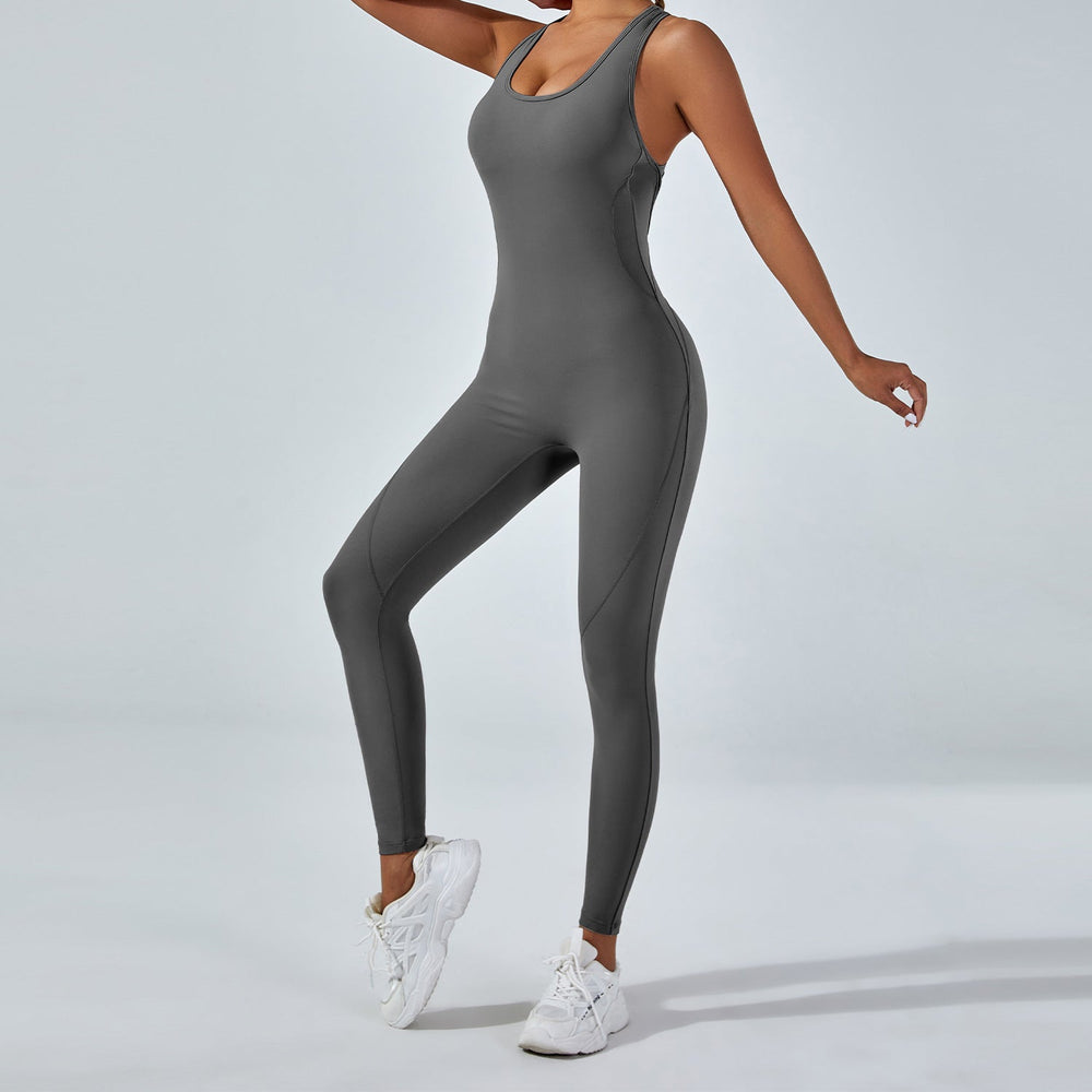 Sexy Yoga Jumpsuit Outdoor Beauty Back Jumpsuit Trousers High Elastic One Piece Yoga Jumpsuit