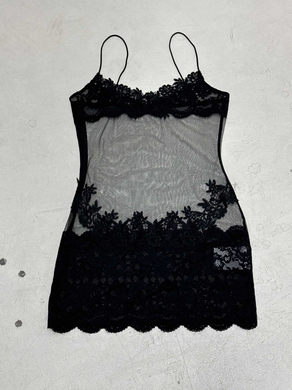 Summer Women Mesh Lace Lace Spaghetti Strap Dress See through Sexy Nightdress Vacation Maxi Dress