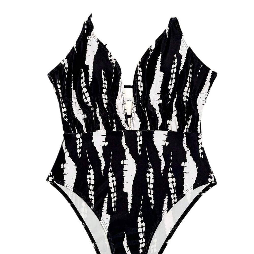 Swimsuit Women Sexy Backless Swimsuit Spring V Neck Lace up Swimsuit