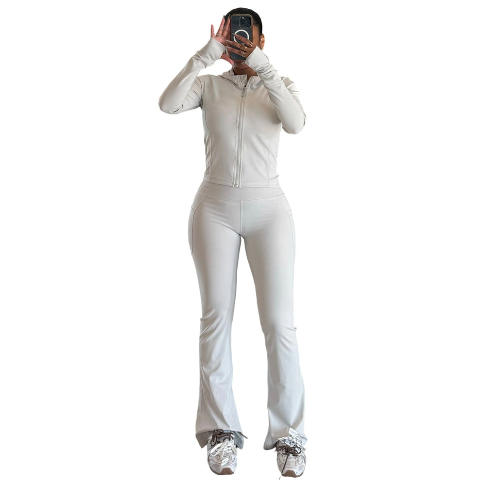 Yoga Tight Quick-Drying Fitness Pocket Zipper Yoga Clothes Outdoor Running Sports Set