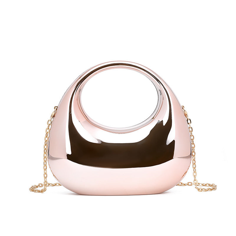 Colorful Crescent Moon Acrylic Handbag Socialite Handbag Makeup Dinner Women Bag