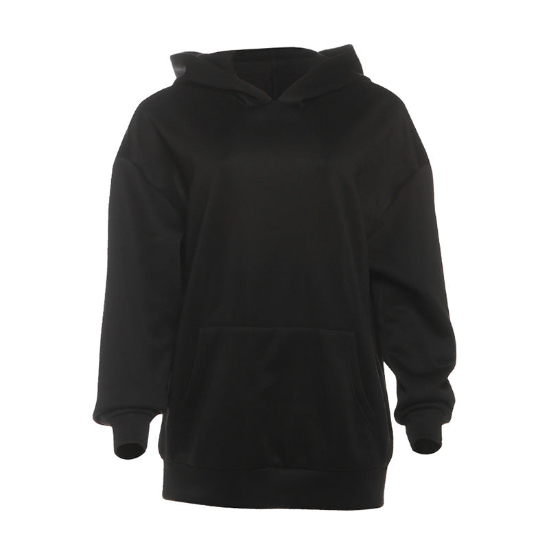 Autumn Winter Women Clothing Sexy See through Mesh Stitching Long Sleeve Hooded Sweater Women