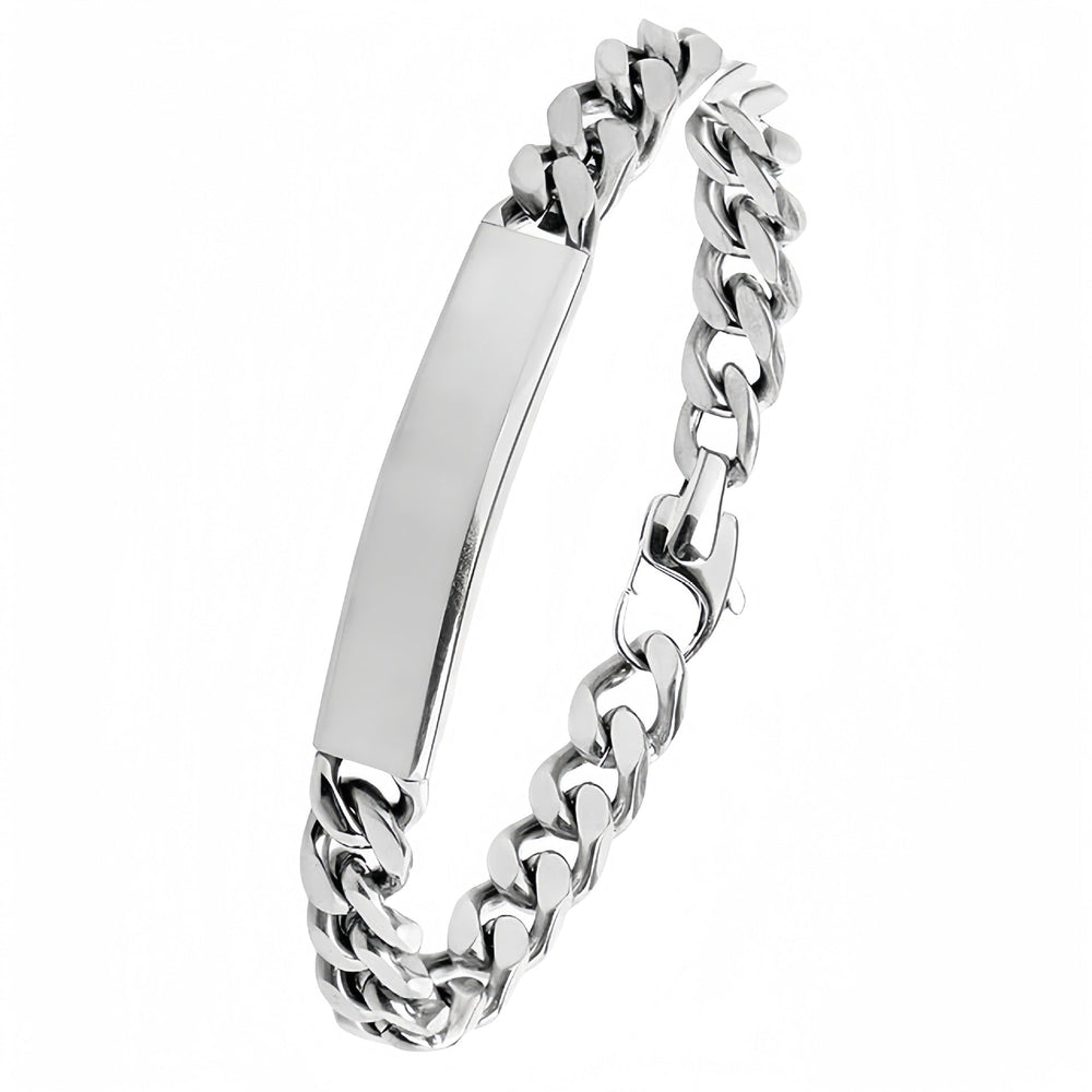 Vacuum Gold Plated Titanium Steel Bracelet Laser Laser Lettering DIY Trendy Stainless Steel Bracelet