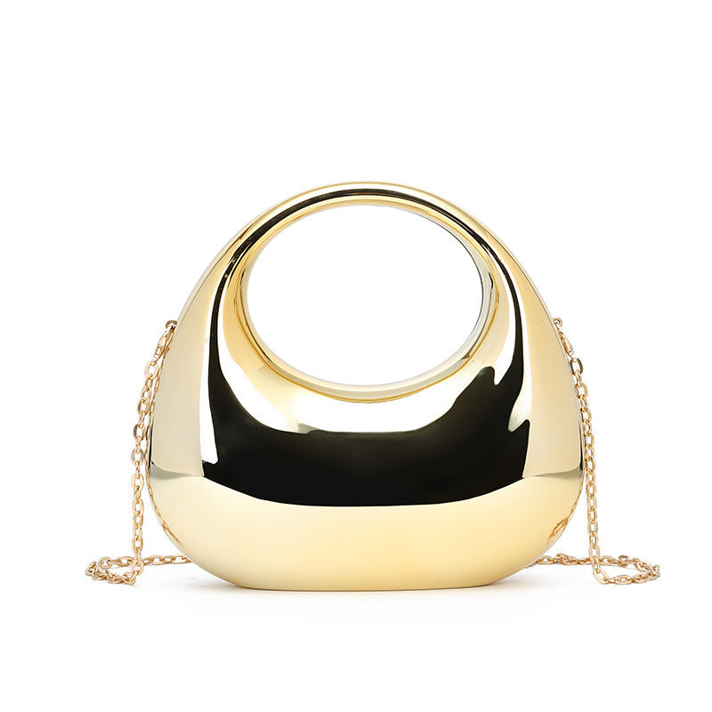 Colorful Crescent Moon Acrylic Handbag Socialite Handbag Makeup Dinner Women Bag