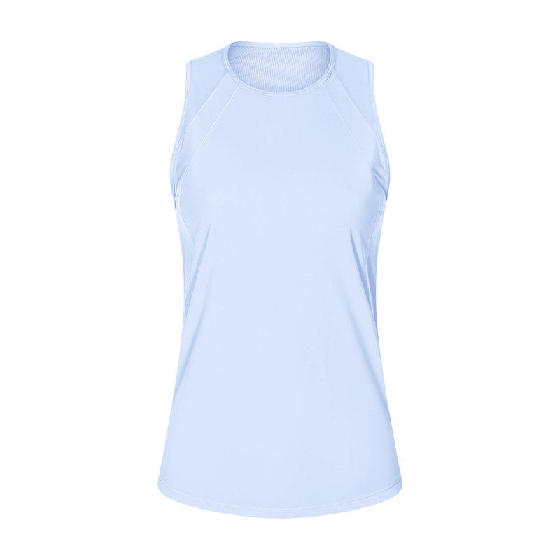 Spring Summer Back Hollow Out Cutout Sports Sleeveless T shirt Light Breathable Cooldry Workout Top