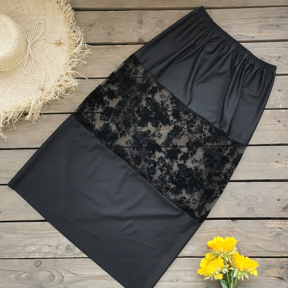 Three Point Leopard Print Lace Lace up Sexy Halter Bikini Skirt Three Piece Set