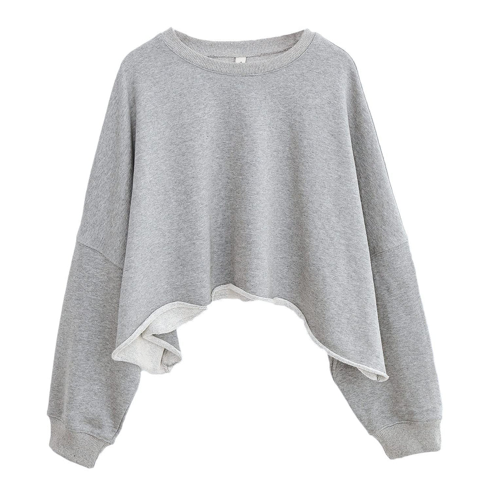 Short Sweatshirt Women Clothing Loose Fitting Cropped Slimming Fashionable Printed Street Sportswear Yoga Jacket Coat