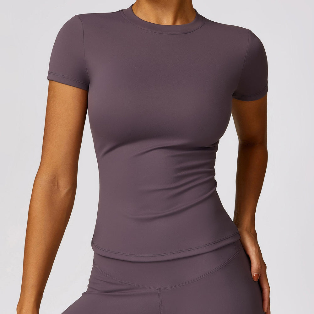 Sollinarry Spring T Shirt Quick Drying Yoga Clothes Short Sleeve Workout Top Blouse Outdoor Running Sports Short Sleeve Women