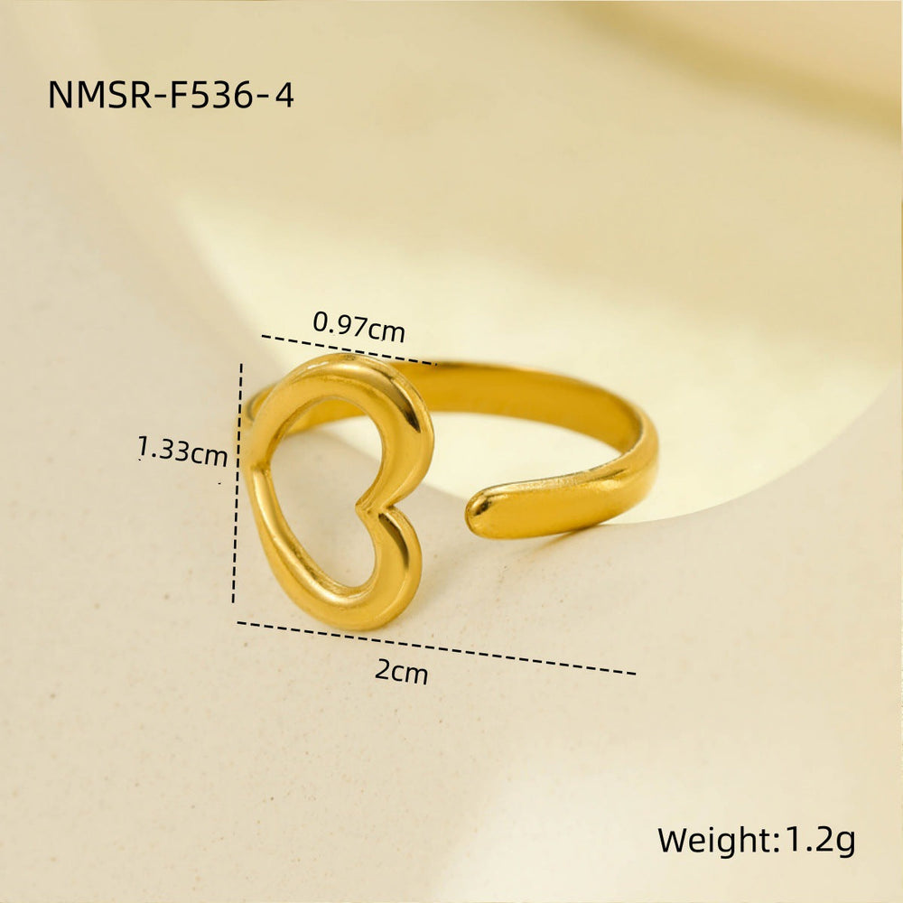 Stainless Steel Open Ring Multi Layer Geometric Abstract Hollow Out Cutout All Match Earrings Accessories