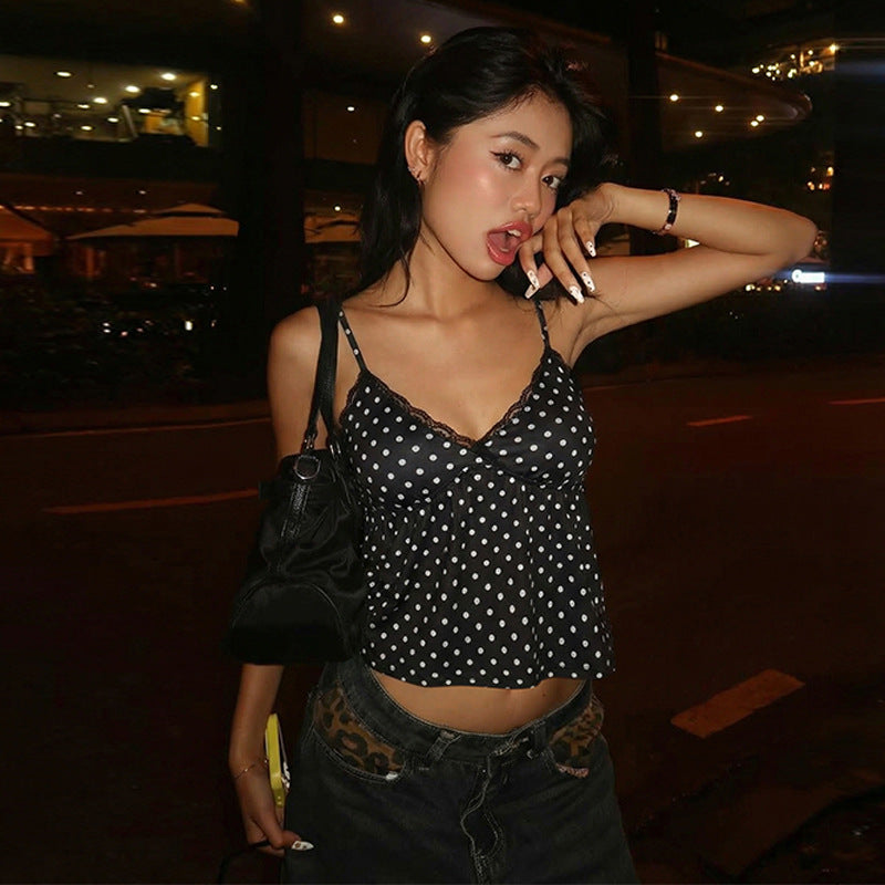 Thin Lace Lace Sling Spring Sexy Printed Vest