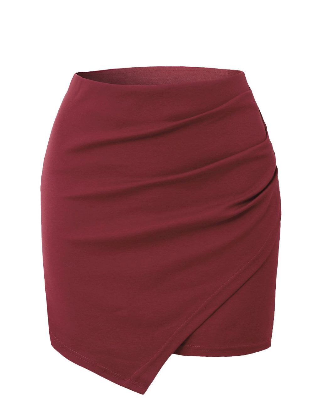 Women Clothing Irregular Asymmetric Heap Pleated Skirt High Waist Elastic Twisted Hip Skirt