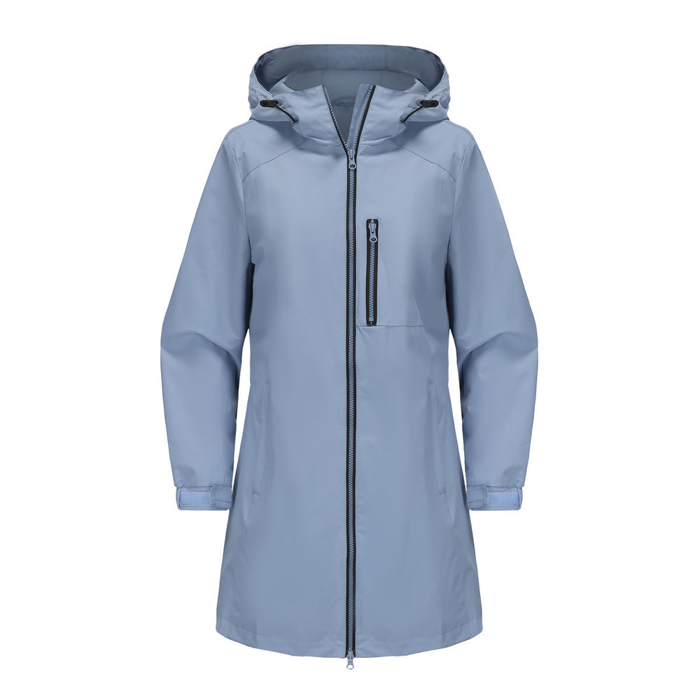 Outdoor Sports Waterproof Windbreaker Women Hooded Long Sleeve Spring Autumn Coat Loose Casual Windproof Women Clothing