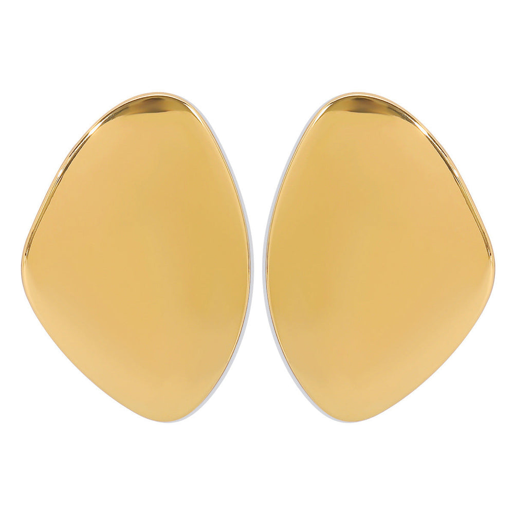 High Profile Retro Elegant Metal Geometry Stud Earrings Simple Personality Metal Alloy Earrings Women