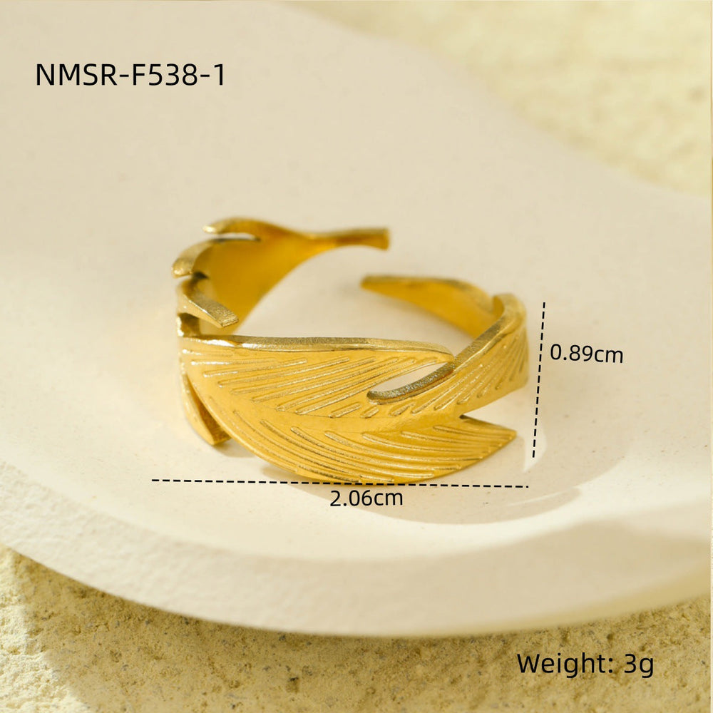 Stainless Steel Open Ring Multi Layer Geometric Abstract Hollow Out Cutout All Match Earrings Accessories