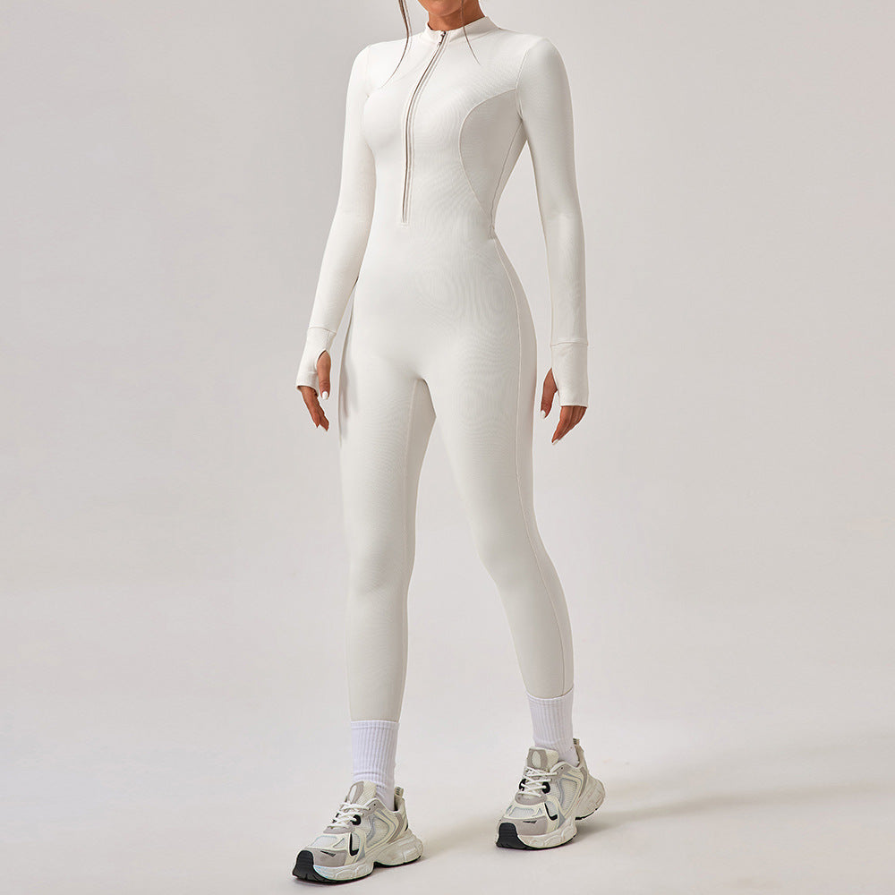 One Piece Workout Clothes Women Niche Running Sports Long Pilates Training Yoga Clothes