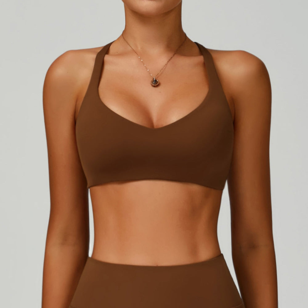 Sollinarry Sustainable Recycled Sports Underwear Hollow Out Cutout out Beauty Back Tight Sports Vest Women High Strength Yoga Bra