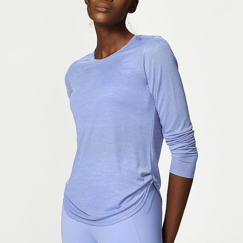 Yoga Clothing Top Loose Long Sleeved Sports Top Women Quick Drying Fitness T shirt Sports Blouse