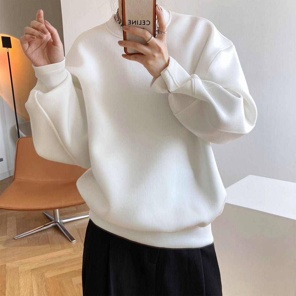 Fashionable Memory Cotton Sweatshirt Women Spring Autumn Thin Design Loose Idle Air Layer Top