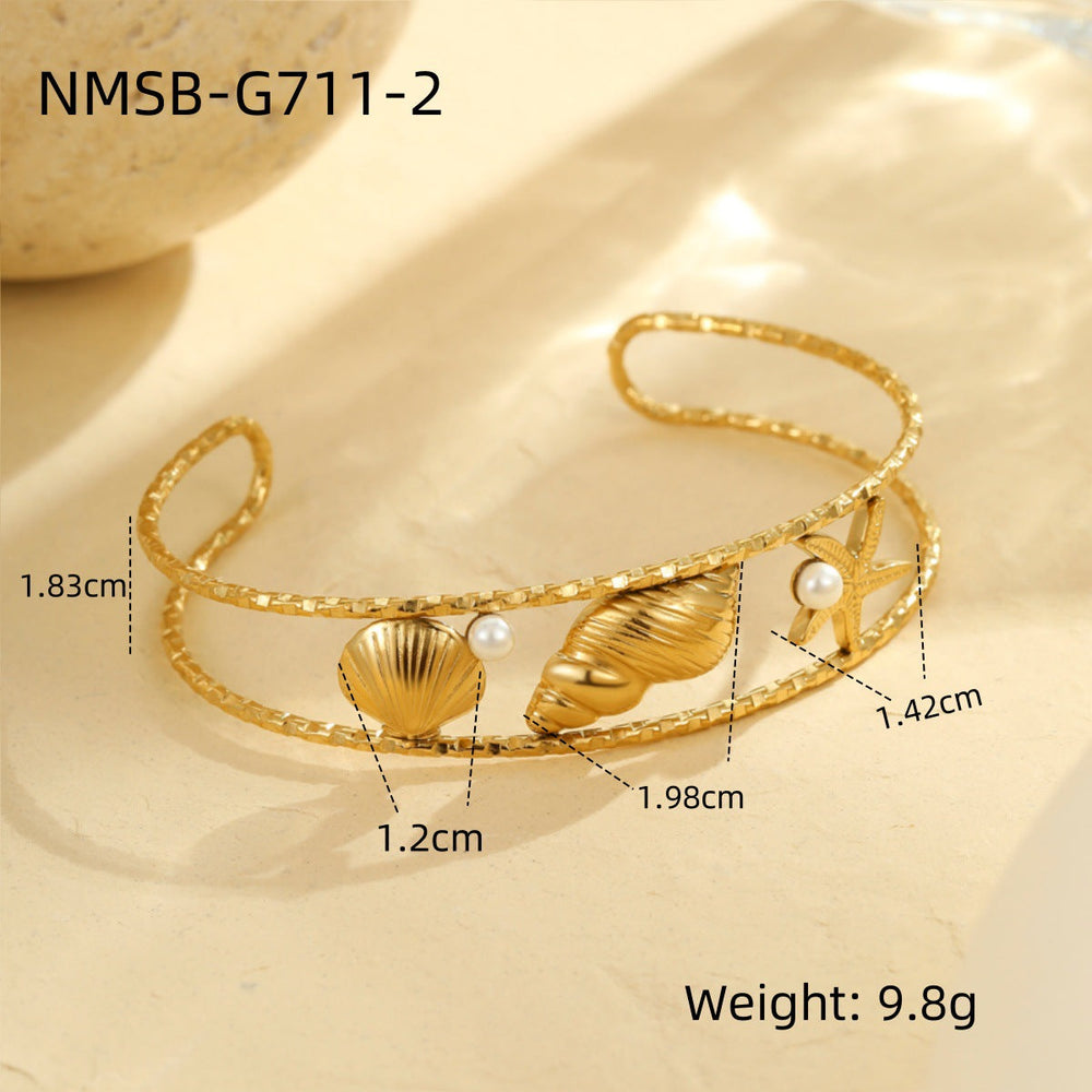 Ocean Necklace Bracelet Earrings Ring Set Niche Collection Ornament Women
