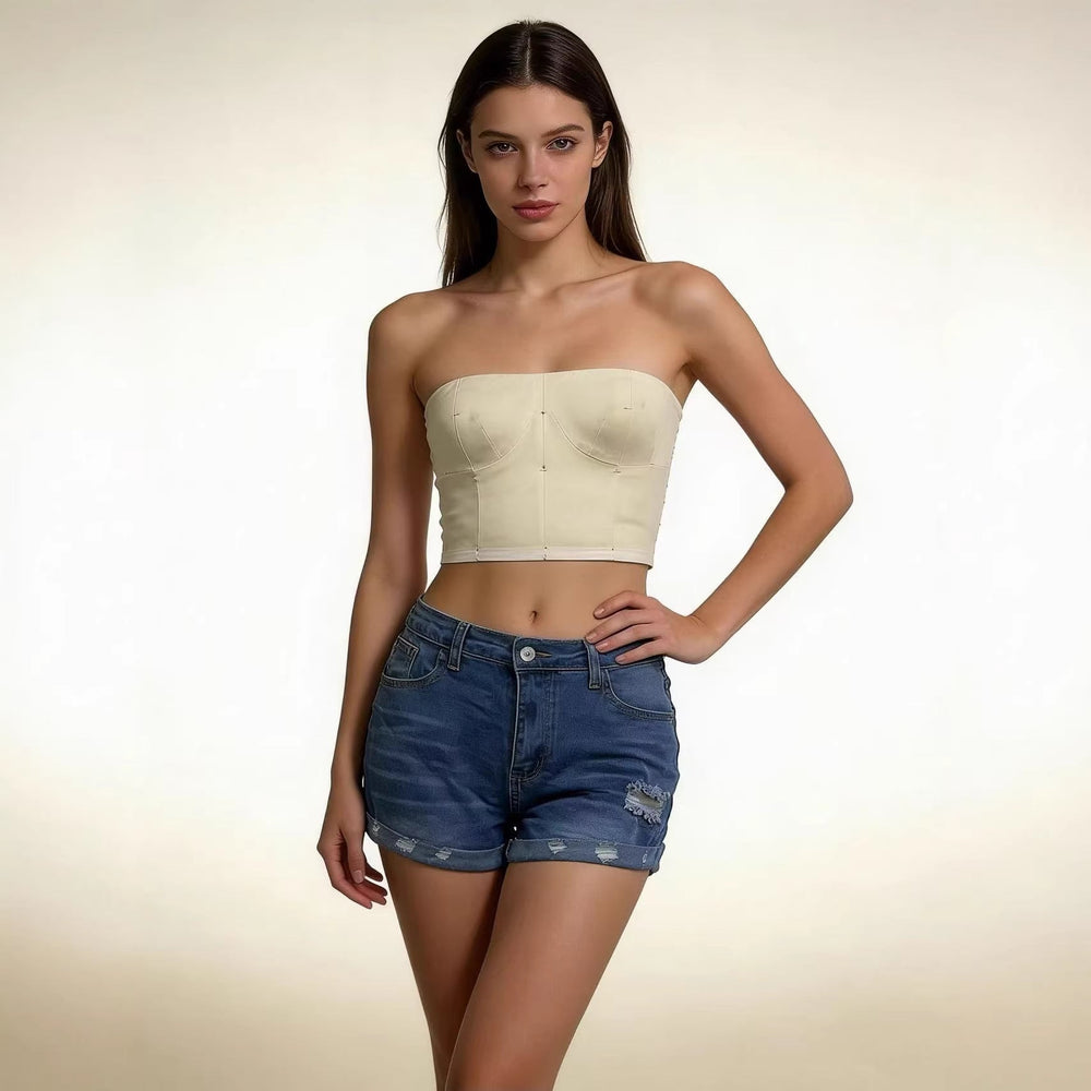 Slim Sexy Slim Fit Ripped Tassel Women Denim Shorts