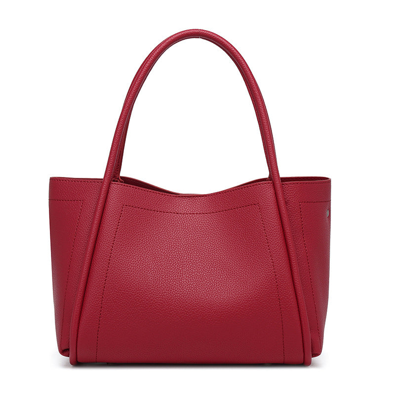 Handbags Women Niche Soft Leather Vegetable Basket Bag Large Capacity High Grade Handbag