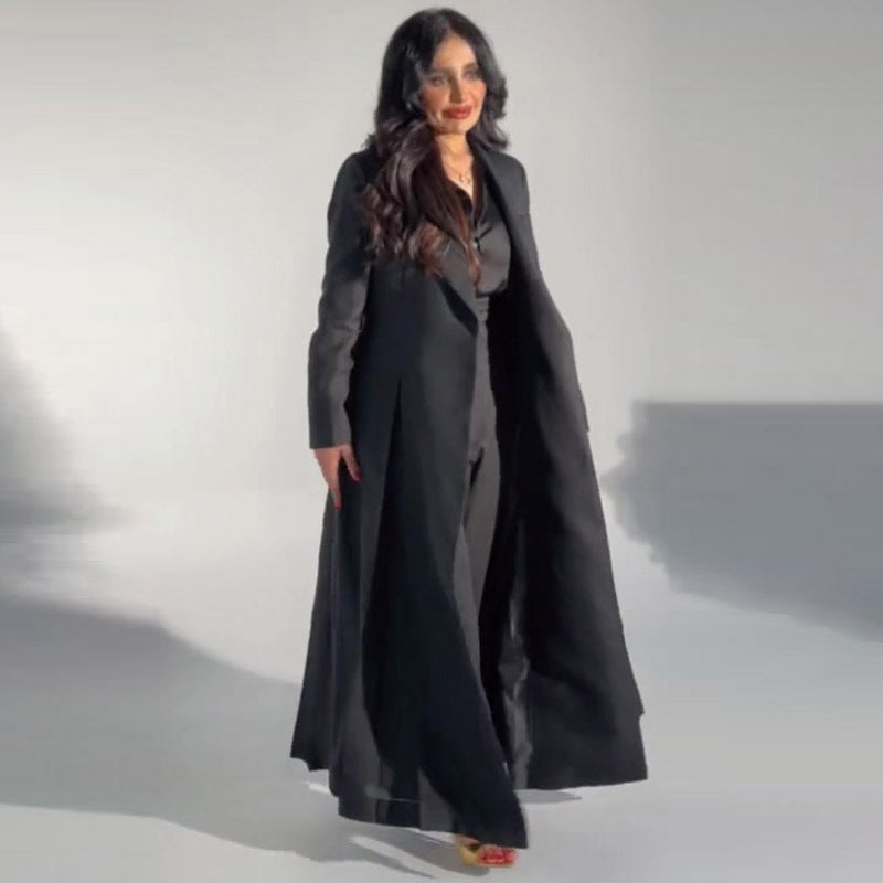 Arrival Designer Model Autumn Winter Women British Retro Mid Length Coat
