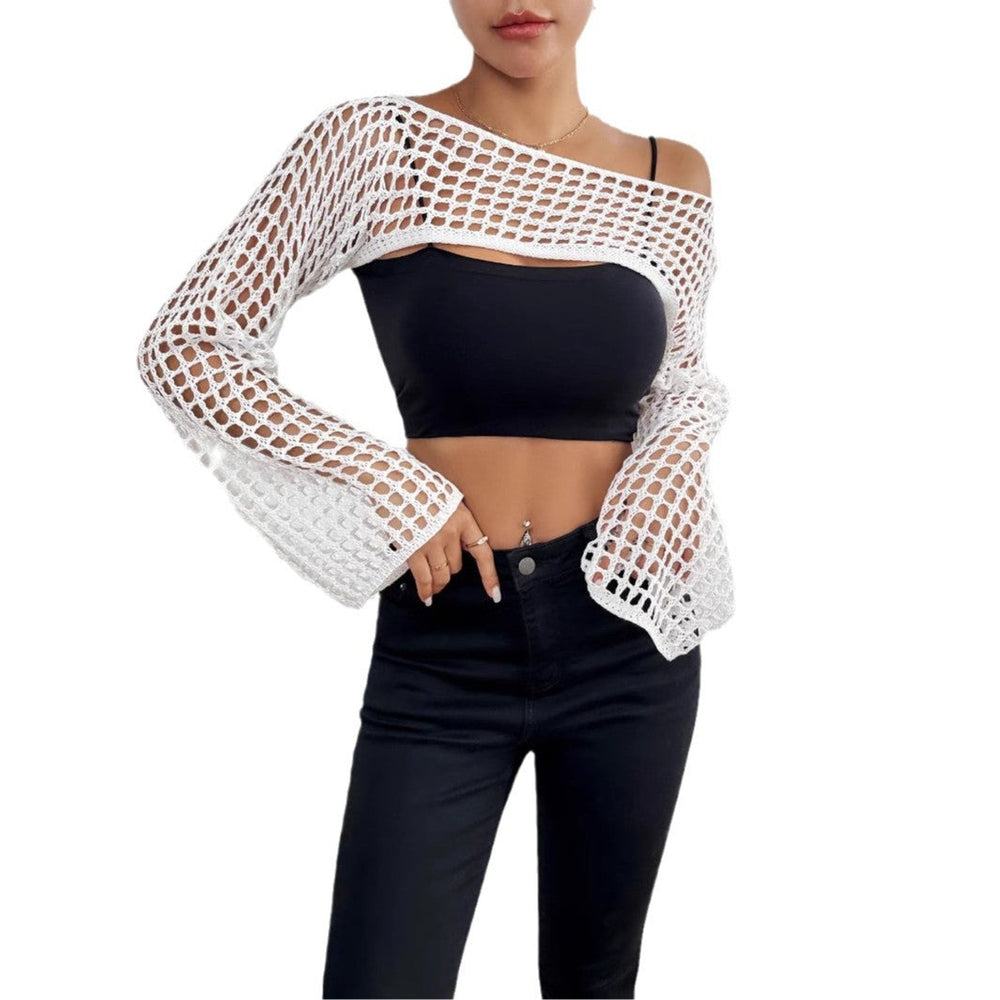 Spring Summer Beach Cover-up Women Clothing Short Top Casual off Neck Woven Shirt Short Top